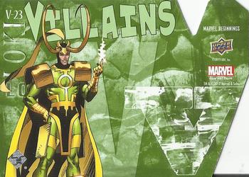 2012 Upper Deck Marvel Beginnings S3 - Villains Die Cut #V23 Loki Back