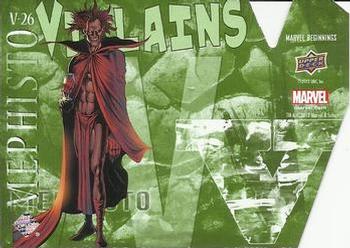 2012 Upper Deck Marvel Beginnings S3 - Villains Die Cut #V26 Mephisto Back