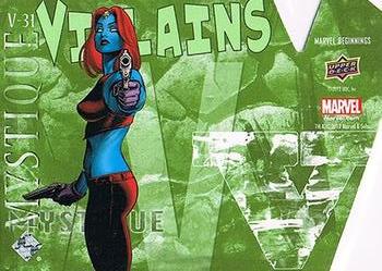 2012 Upper Deck Marvel Beginnings S3 - Villains Die Cut #V31 Mystique Back