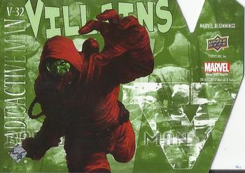 2012 Upper Deck Marvel Beginnings S3 - Villains Die Cut #V32 Radioactive Man Back