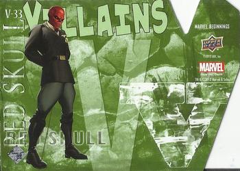 2012 Upper Deck Marvel Beginnings S3 - Villains Die Cut #V33 Red Skull Back