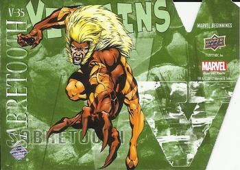2012 Upper Deck Marvel Beginnings S3 - Villains Die Cut #V35 Sabretooth Back