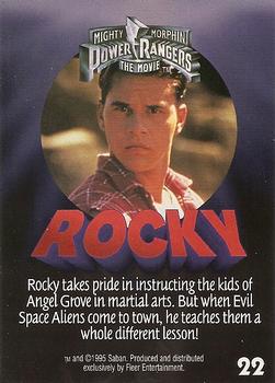 1995 Ultra Mighty Morphin Power Rangers: The Movie #22 Rocky Back