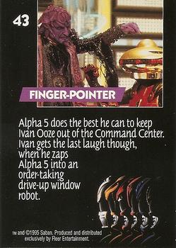 1995 Ultra Mighty Morphin Power Rangers: The Movie #43 Finger-Pointer Back