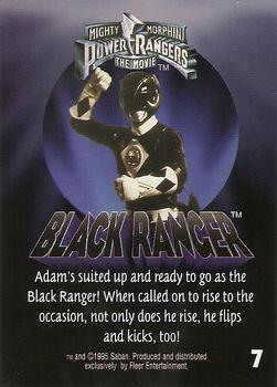 1995 Ultra Mighty Morphin Power Rangers: The Movie #7 Black Ranger Back