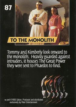 1995 Ultra Mighty Morphin Power Rangers: The Movie #87 To the Monolith Back