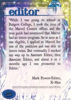 1998 Marvel Creators Collection #24 Iceman Back