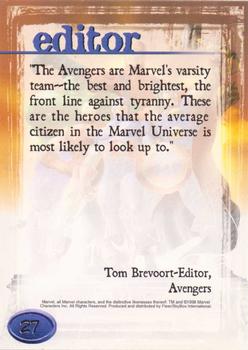 1998 Marvel Creators Collection #27 Avengers Back