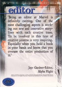 1998 Marvel Creators Collection #69 Radius Back