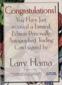 1998 Marvel Creators Collection - Autographs #A6 Larry Hama Back