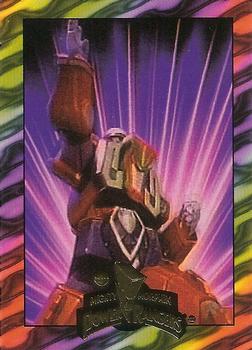 1995 Collect-A-Card Power Rangers The New Season Wal-Mart - Foil-Stamped Character #AN-7 The Mega-Thunderzord Front