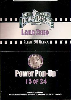 1995 Ultra Mighty Morphin Power Rangers: The Movie - Power Pop-Ups #15 Lord Zedd Back