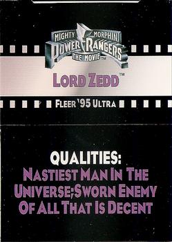 1995 Ultra Mighty Morphin Power Rangers: The Movie - Power Pop-Ups #15 Lord Zedd Front