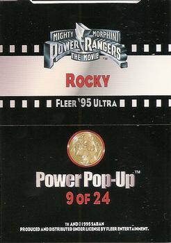 1995 Ultra Mighty Morphin Power Rangers: The Movie - Power Pop-Ups #9 Rocky Back