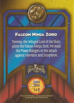 1995 Ultra Mighty Morphin Power Rangers: The Movie - HoloFoil Zord Cards #1 Falcon Ninja Zord Back