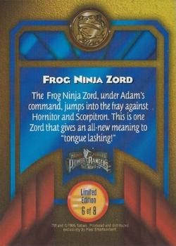 1995 Ultra Mighty Morphin Power Rangers: The Movie - HoloFoil Zord Cards #6 Frog Ninja Zord Back