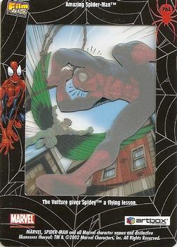 2002 ArtBox Spider-Man FilmCardz - Hobby Chase Inserts #Ph4 Spider-Man vs. The Vulture Back