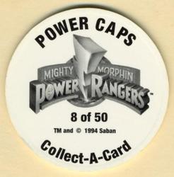 1994 Collect-A-Card Mighty Morphin Power Rangers (Walmart) - Power Caps #8 Trini Back