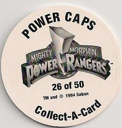 1994 Collect-A-Card Mighty Morphin Power Rangers (Walmart) - Power Caps #26 Goldar Back