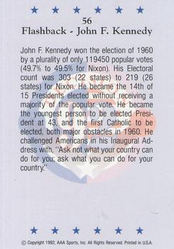1992 Wild Card Decision '92 #56 John F. Kennedy Back