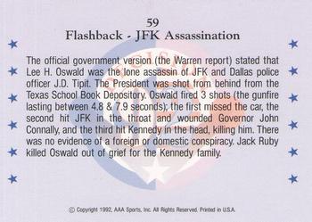 1992 Wild Card Decision '92 #59 JFK Assassination Back