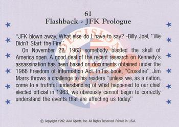 1992 Wild Card Decision '92 #61 JFK Prologue Back