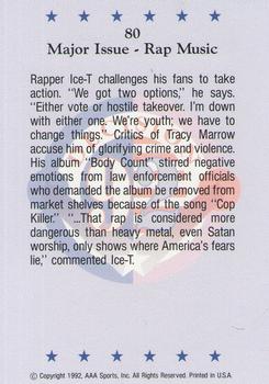 1992 Wild Card Decision '92 #80 Rap Music Back