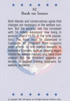 1992 Wild Card Decision '92 #82 Bush on Issues - Liberals Back