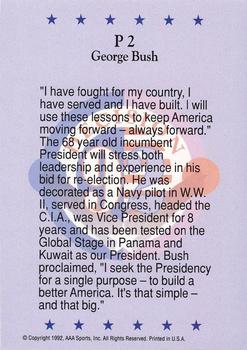 1992 Wild Card Decision '92 - Promos #P2 George Bush Back