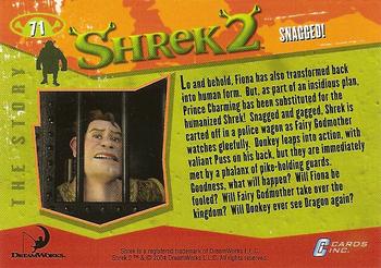 2004 Cards Inc. Shrek Movie 2 #71 Snagged! Back