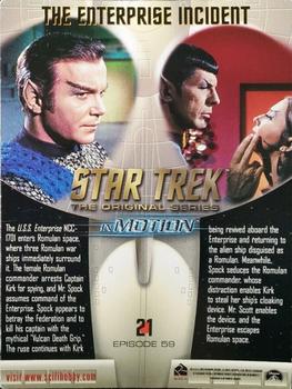 1999 Rittenhouse Star Trek In Motion Premiere Edition #21 The Enterprise Incident Back