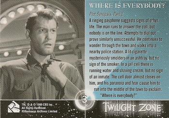 1999 Rittenhouse Twilight Zone Series 1 #3 Plot Synopsis, Part 2 - Where is Everybody? Back