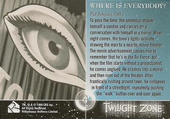 1999 Rittenhouse Twilight Zone Series 1 #4 Plot Synopsis, Part 3 - Where is Everybody? Back