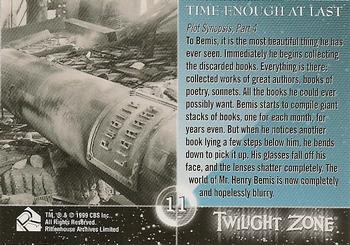 1999 Rittenhouse Twilight Zone Series 1 #11 Plot Synopsis, Part 4 - Time Enough At Last Back