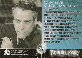 1999 Rittenhouse Twilight Zone Series 1 #26 Plot Synopsis, Part 1 - Long Live Walter Jameson Back