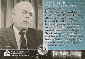 1999 Rittenhouse Twilight Zone Series 1 #29 Plot Synopsis, Part 4 - Long Live Walter Jameson Back