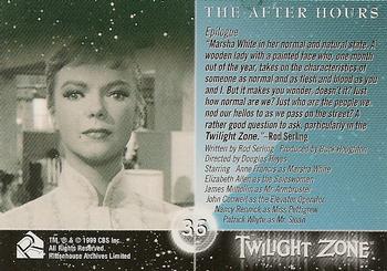 1999 Rittenhouse Twilight Zone Series 1 #36 Epilogue - The After Hours Back
