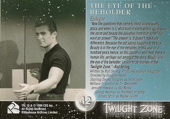 1999 Rittenhouse Twilight Zone Series 1 #42 Epilogue - The Eye of the Beholder Back