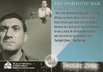 1999 Rittenhouse Twilight Zone Series 1 #44 Prologue, Part 2 - The Obsolete Man Back
