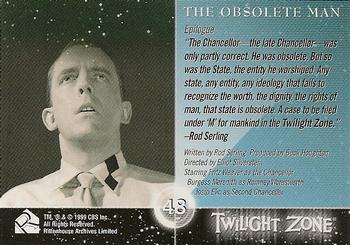 1999 Rittenhouse Twilight Zone Series 1 #48 Epilogue - The Obsolete Man Back