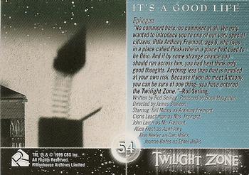 1999 Rittenhouse Twilight Zone Series 1 #54 Epilogue - It's a Good Life Back