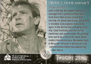 1999 Rittenhouse Twilight Zone Series 1 #69 Plot Synopsis, Part 2 - Probe 7, Over and Out Back