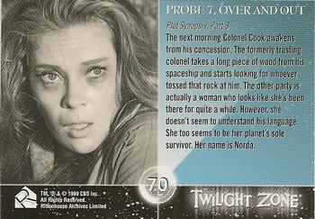 1999 Rittenhouse Twilight Zone Series 1 #70 Plot Synopsis, Part 3 - Probe 7, Over and Out Back