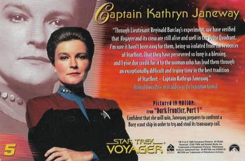 2000 Rittenhouse The Women of Star Trek in Motion #5 Captain Kathryn Janeway Back