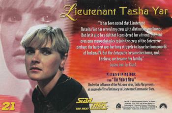 2000 Rittenhouse The Women of Star Trek in Motion #21 Lieutenant Tasha Yar Back