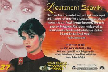 2000 Rittenhouse The Women of Star Trek in Motion #27 Lieutenant Saavik Back