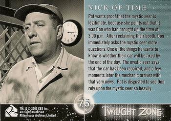 2000 Rittenhouse Twilight Zone The Next Dimension Series 2 #76 Nick of Time - Pat wants proof that the mystic seer is... Back
