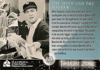 2000 Rittenhouse Twilight Zone The Next Dimension Series 2 #89 The Mind and the Matter - After trying to create diversions such as... Back