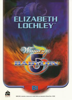 2001 Rittenhouse The Women of Babylon 5 Archive Collection #B1 Elizabeth Lochley Back