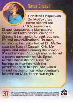 2001 Rittenhouse Star Trek 35th Anniversary HoloFEX #37 Nurse Chapel Back